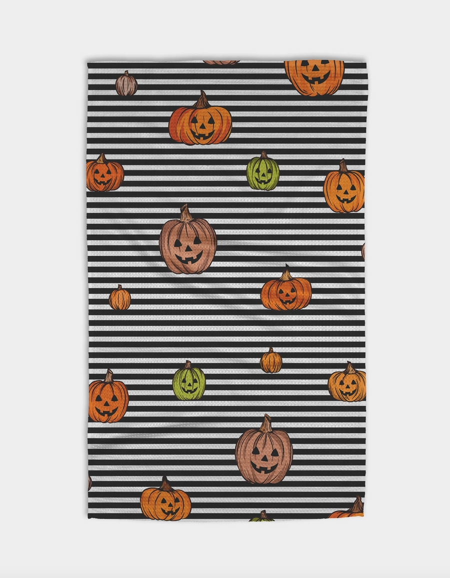 Striped Pumpkins Tea Towel