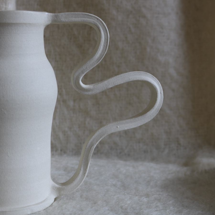 Midi Curvy Amphora, Cream