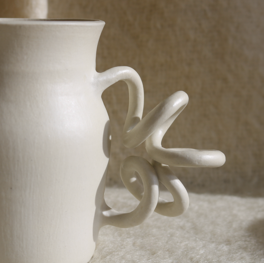 Midi Boinggg! Vase, White Glossy