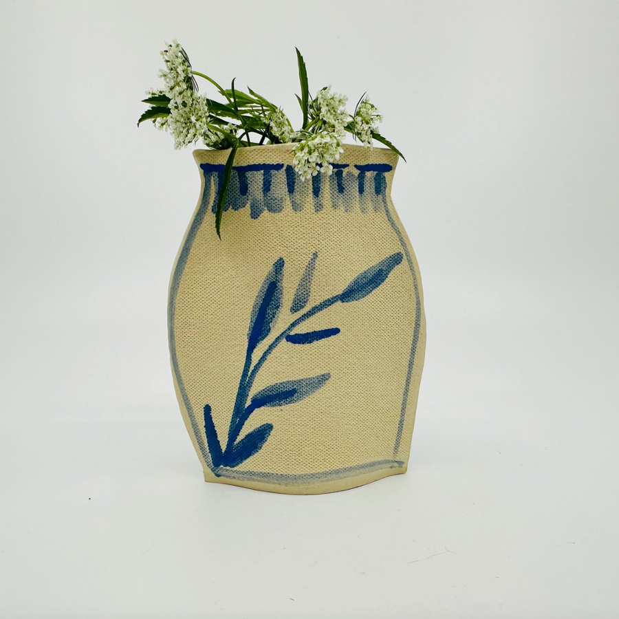 Tiny Delft Sprig Vase