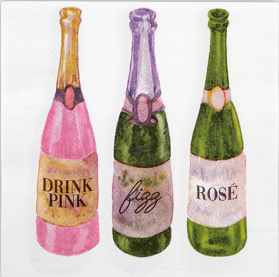 Champagne/Rose Paper Cocktail Napkin