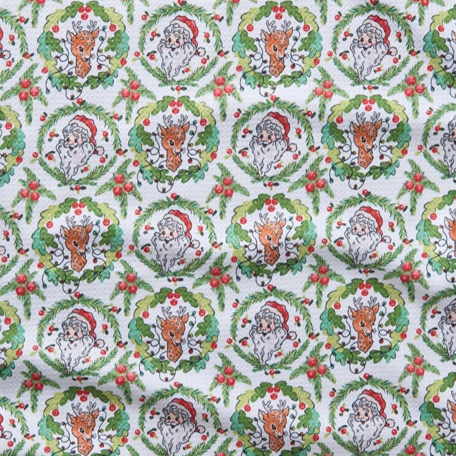 Berry Retro Holiday Tea Towel