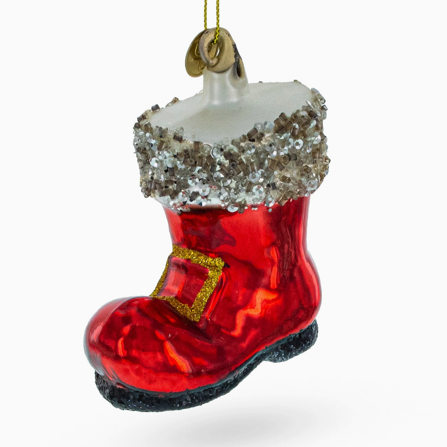 Festive Santa Boot Ornament