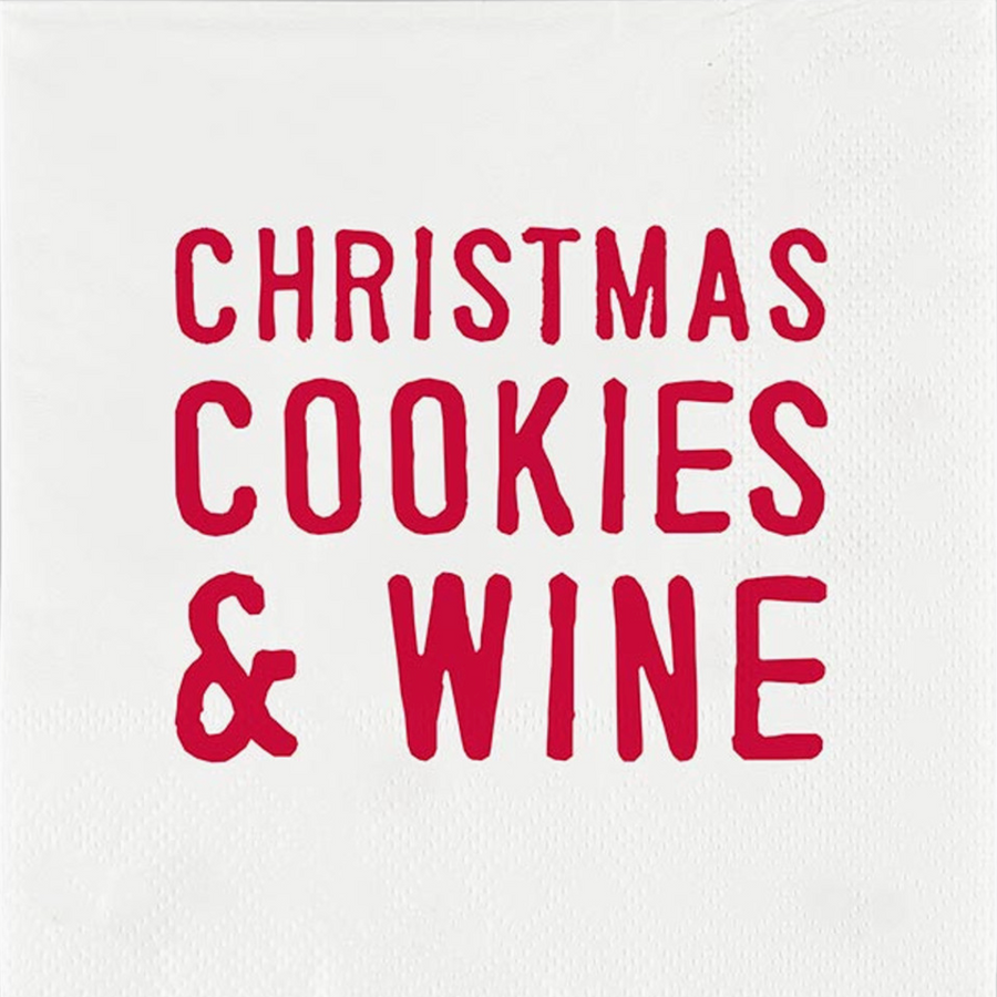 Cookies and Wine Paper Cocktail Napkins