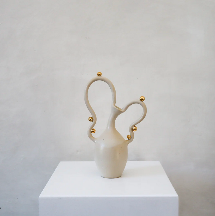 Dancing Lady With Gold Sphere Accents