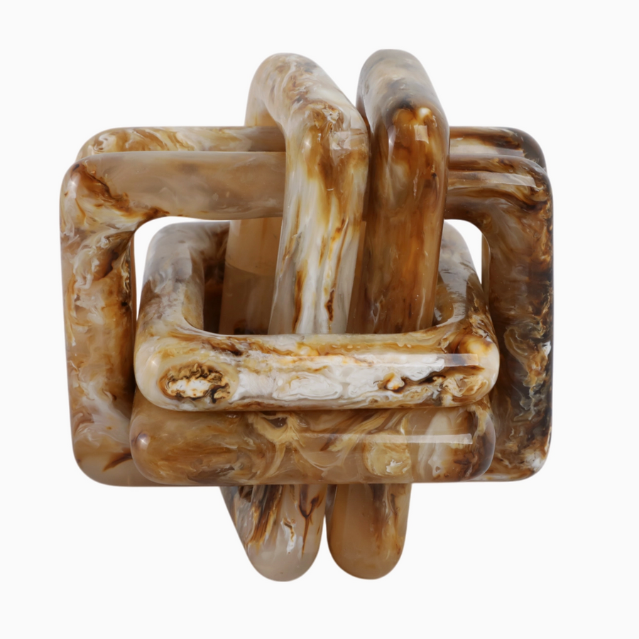 Tan Marbled Resin Knot