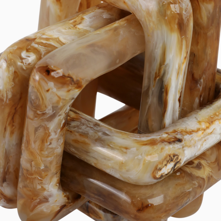 Tan Marbled Resin Knot