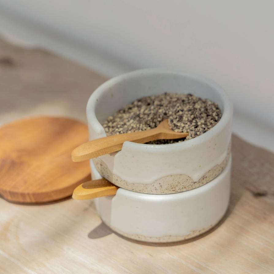 Wabi Ceramic Salt & Pepper Holder