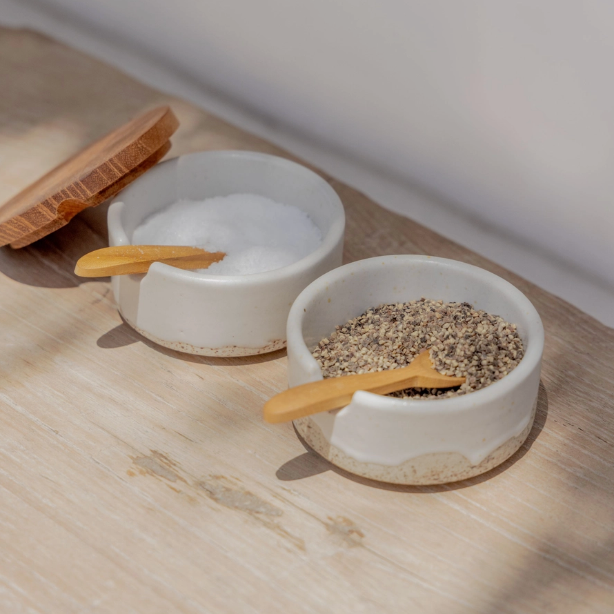 Wabi Ceramic Salt & Pepper Holder