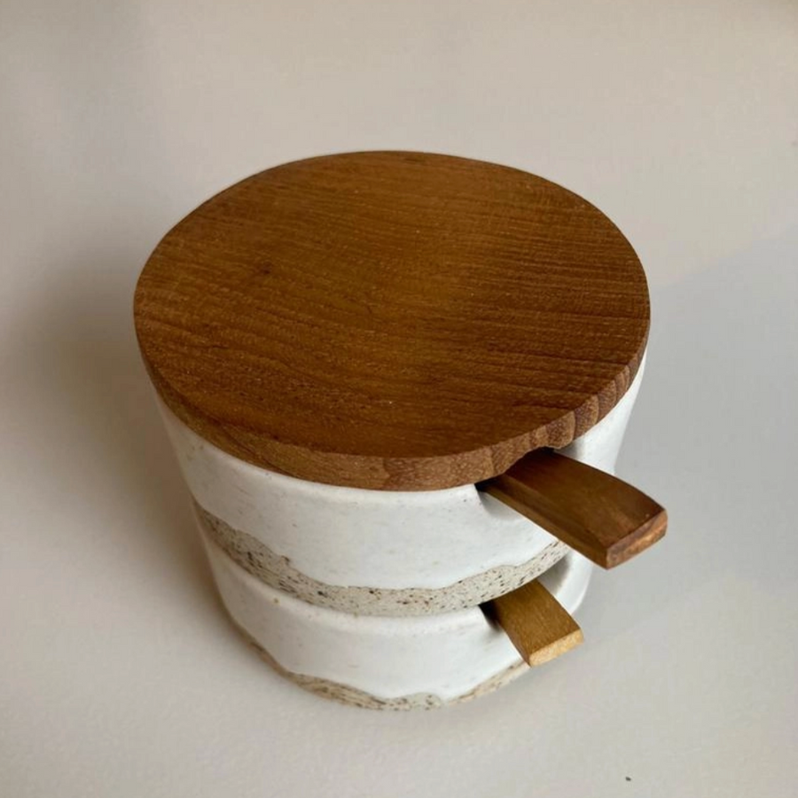 Wabi Ceramic Salt & Pepper Holder