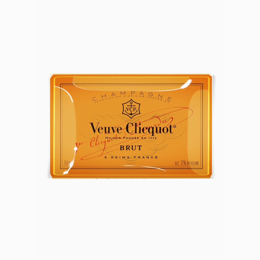 Veuve Clicquot Brut Decoupage Glass Tray