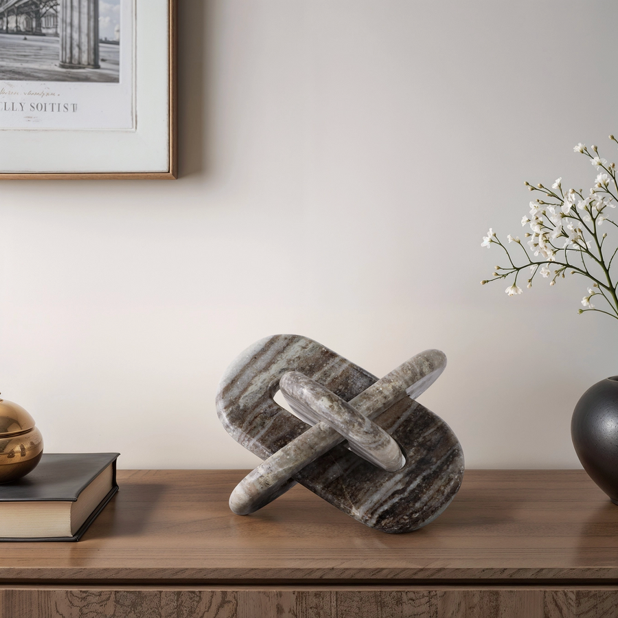 Grey Rounded Marble Knot