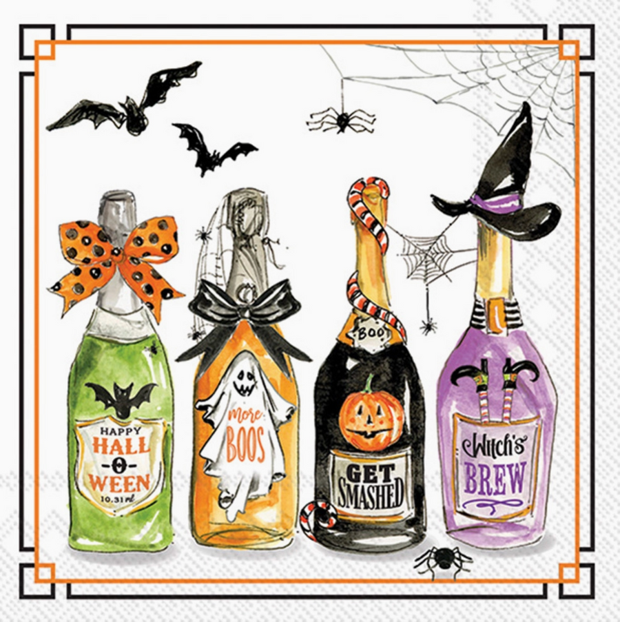 Halloween Bottle Paper Cocktail Napkins