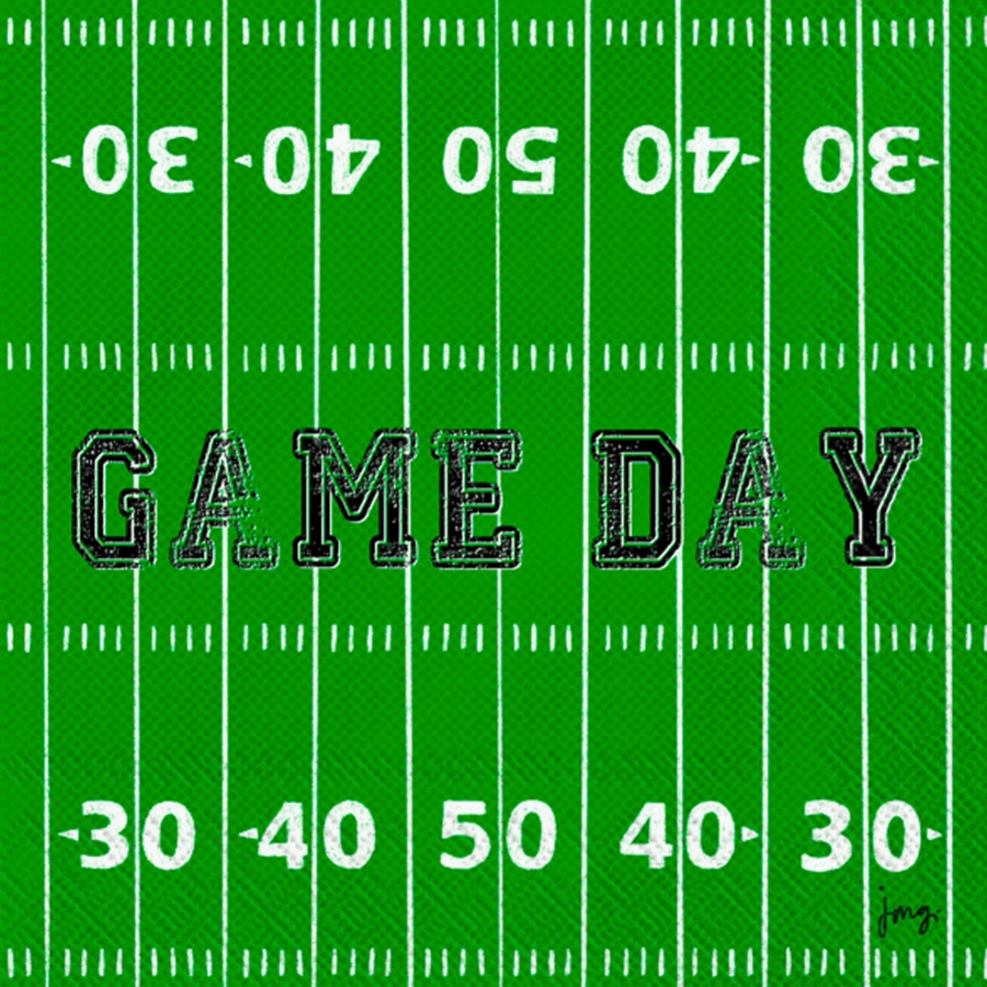 Game Day Field Football Paper Cocktail Napkins