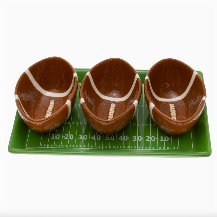 Football Fever Condiment Tray Set