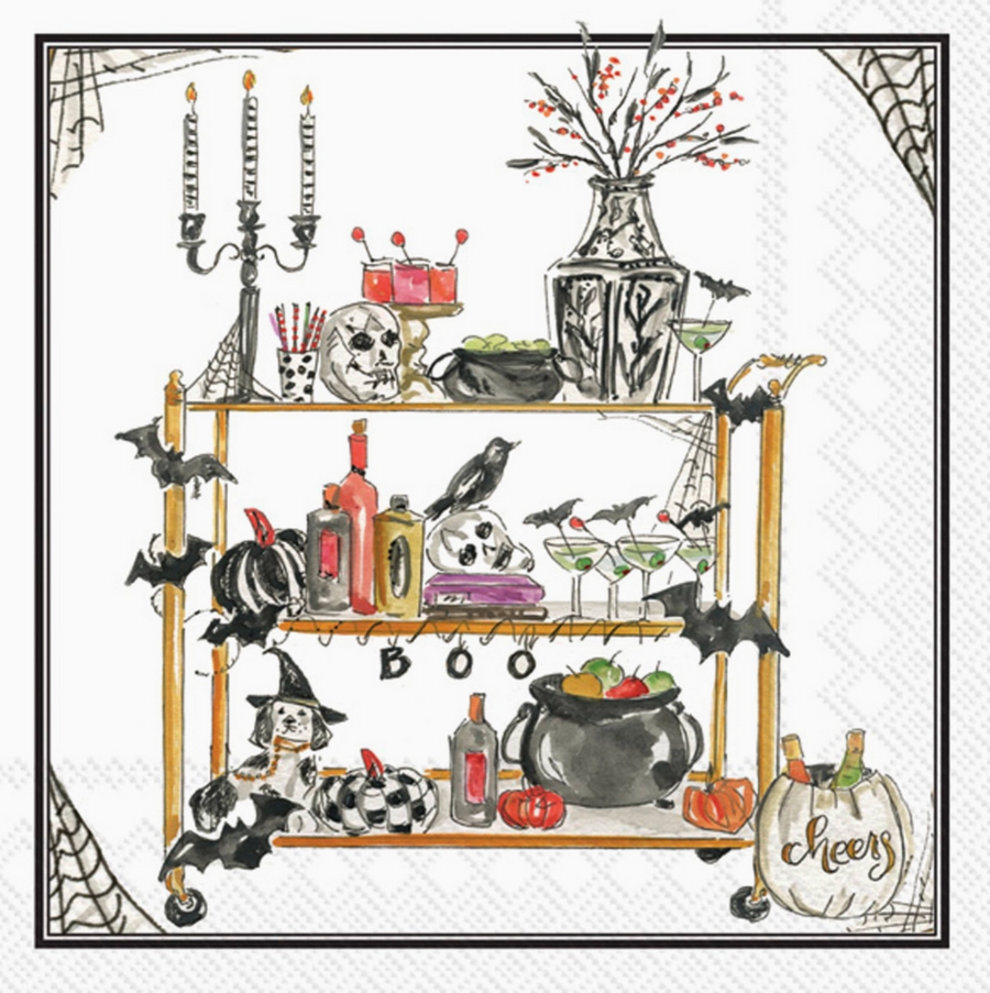 Halloween Bar Cart Paper Cocktail Napkins