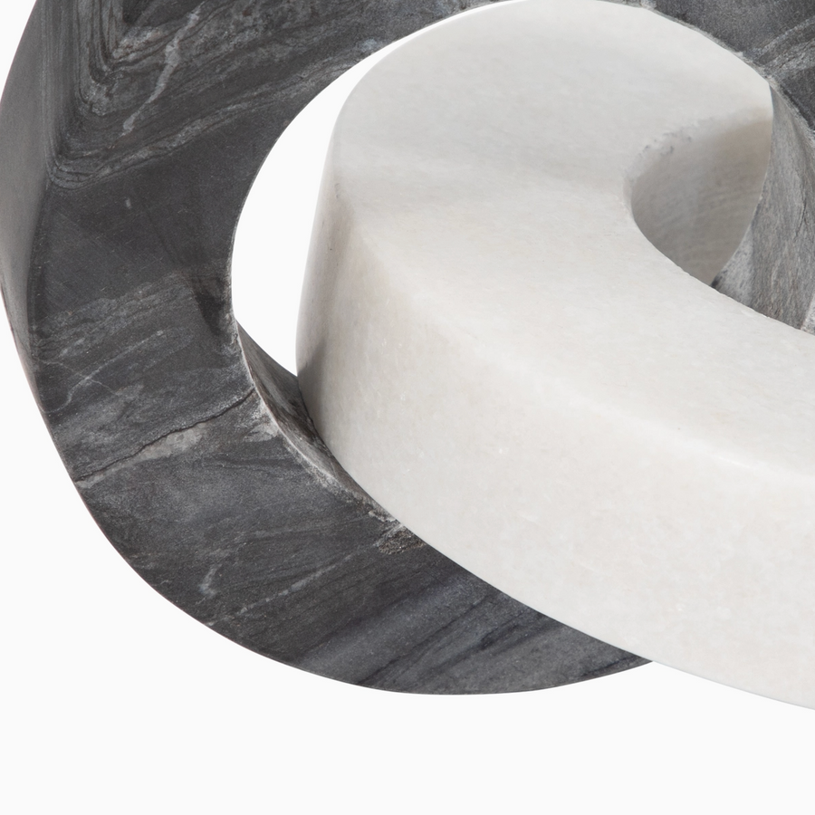 Marble Interlocking Rings Decor