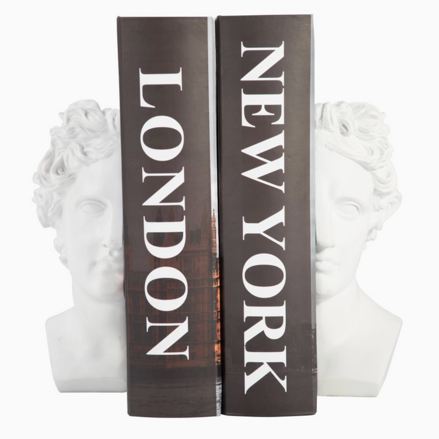 Resin Sculptural Bookends, Set of 2