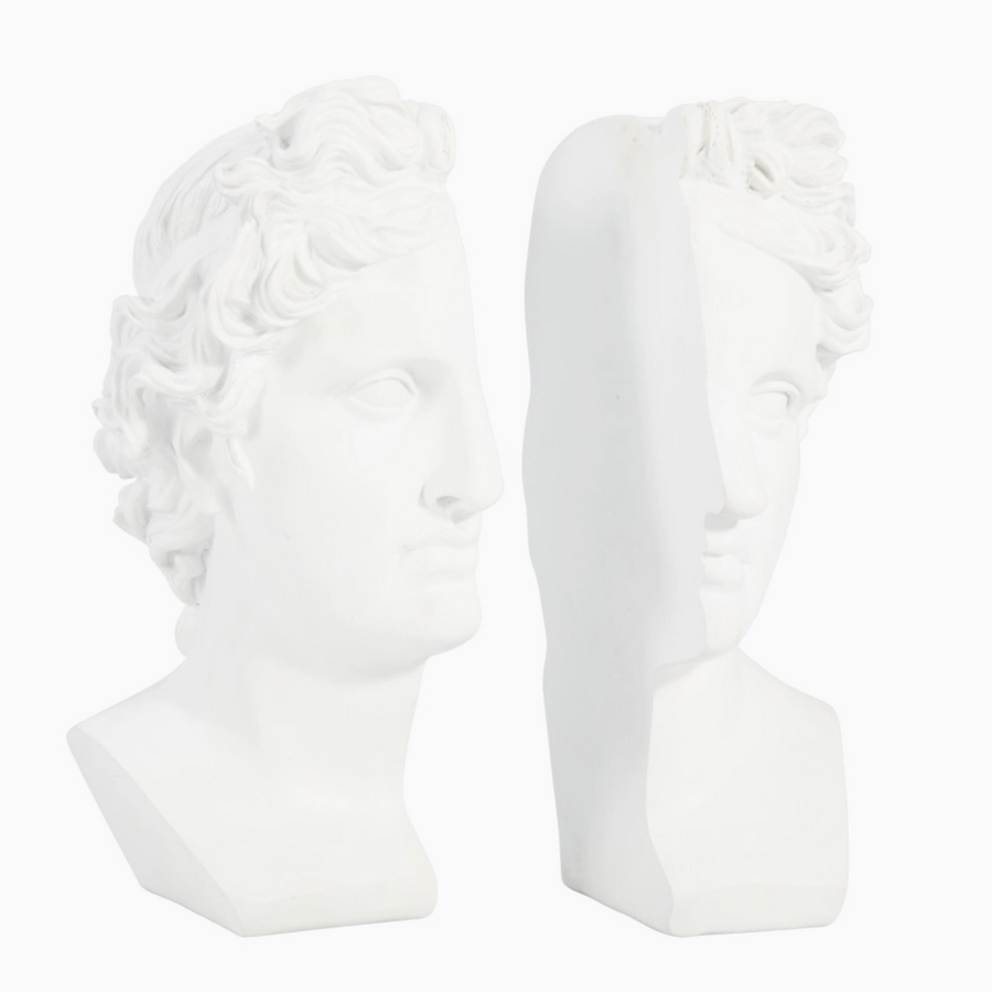 Resin Sculptural Bookends, Set of 2