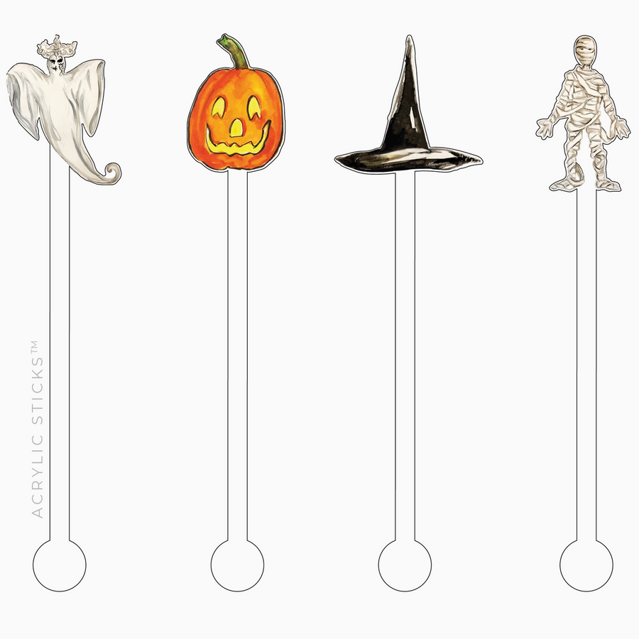Boo-Tiful Halloween Nights Acrylic Stir Sticks