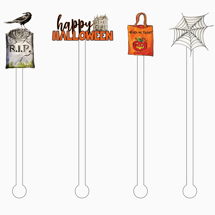 Happy Halloween Acrylic Stir Sticks