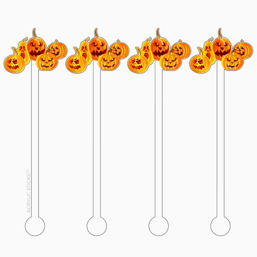 Pumpkin Party Acrylic Stir Sticks