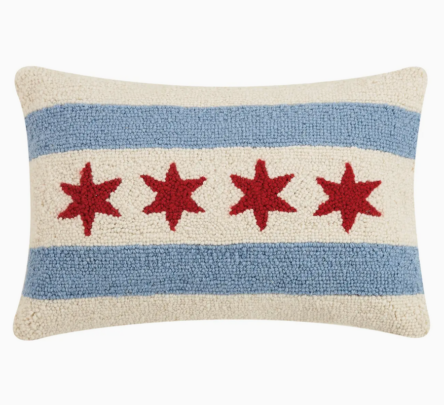 Chicago Flag Hook Pillow