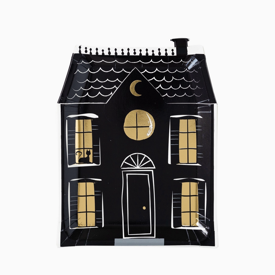 Haunted Village Haunted House Paper Plates