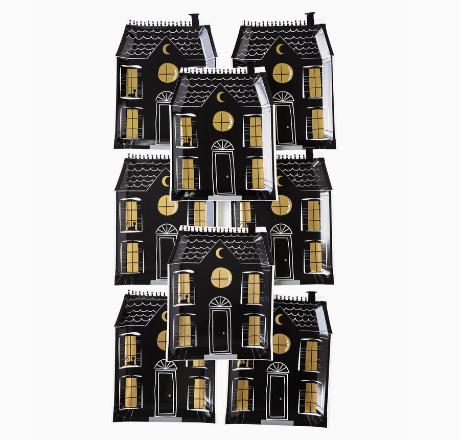 Haunted Village Haunted House Paper Plates