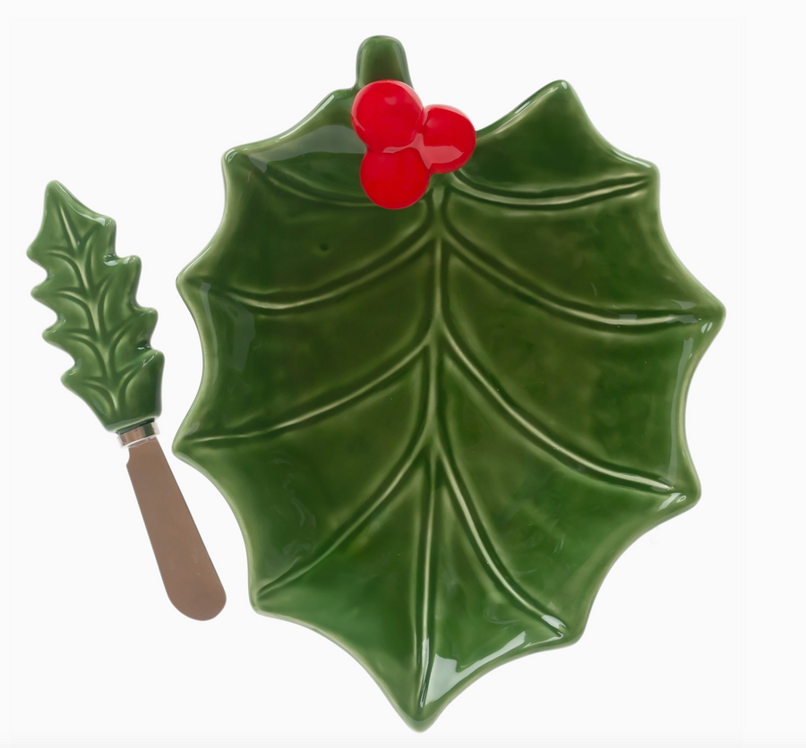 Holly and Berry Bowl & Spreader