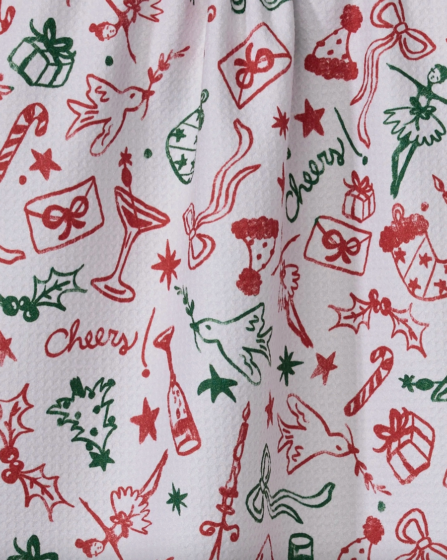 Holiday Doodles Tea Towel