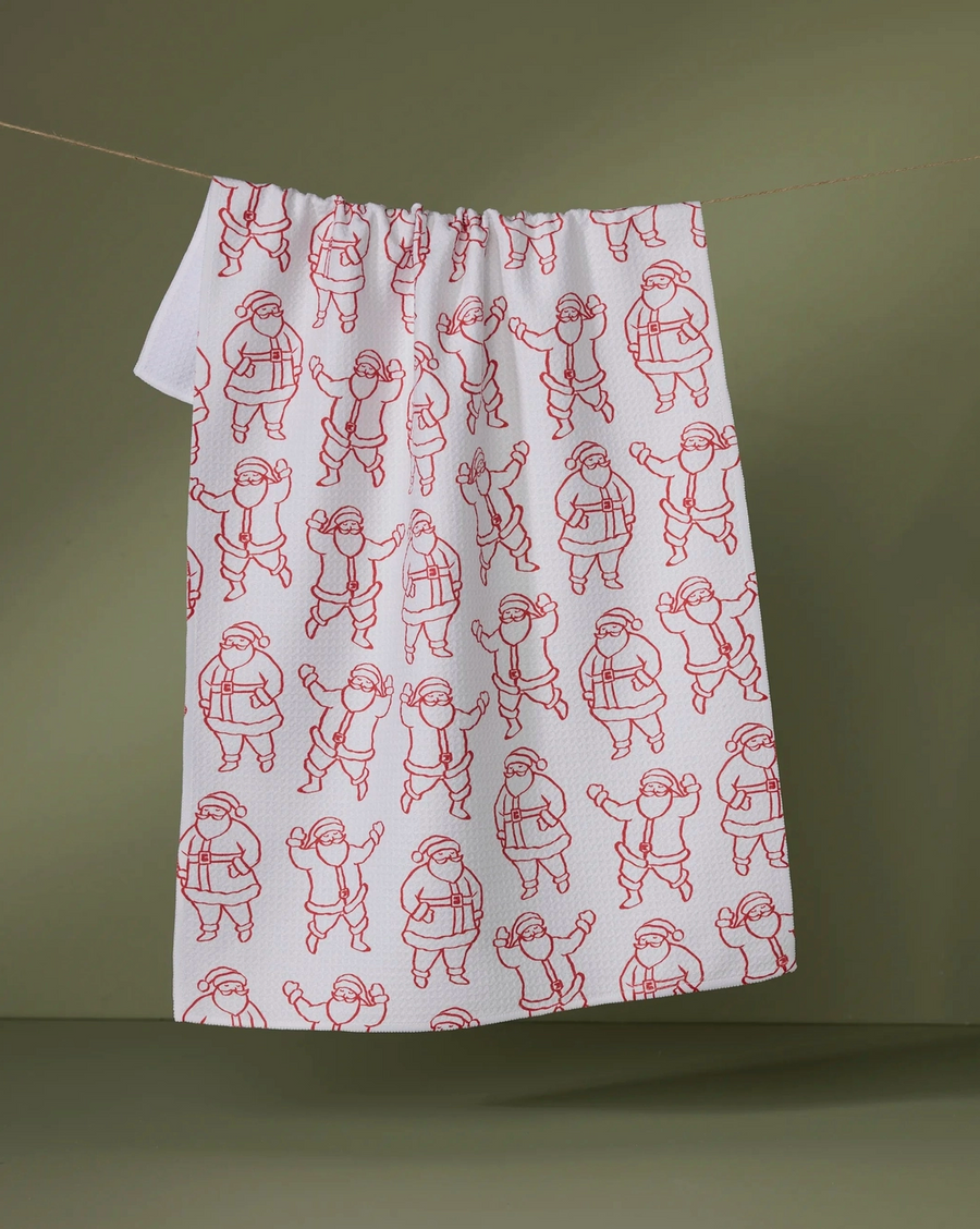 Santa Groove Tea Towel