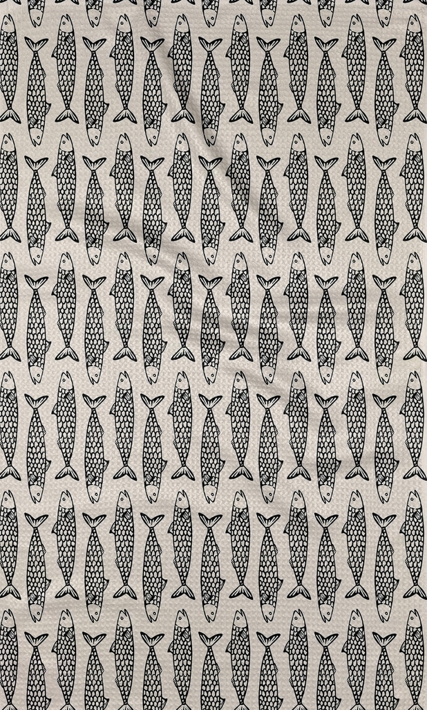 Fish Friends Tea Towel