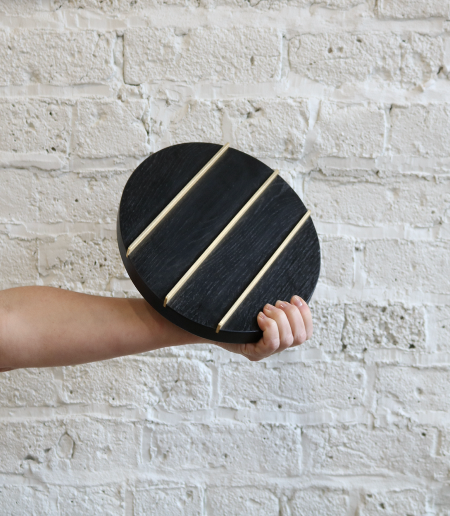 Trivet, Ebonized Oak