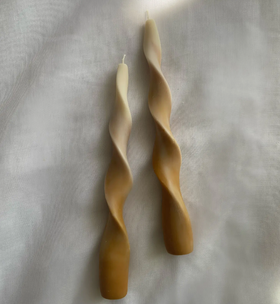 Iced Coffee Ribbon Candlestick, sold separately